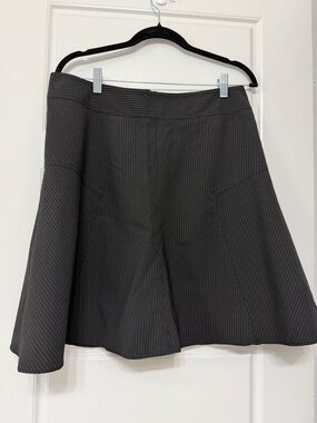 Express Black Pinstripe A-Line Skirt
